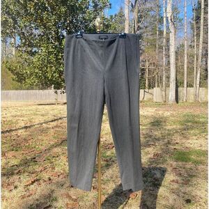 Talbots Dark Grey Twill Pleated Dress Slacks